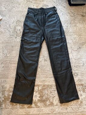 H&M Black Faux Leather Pants